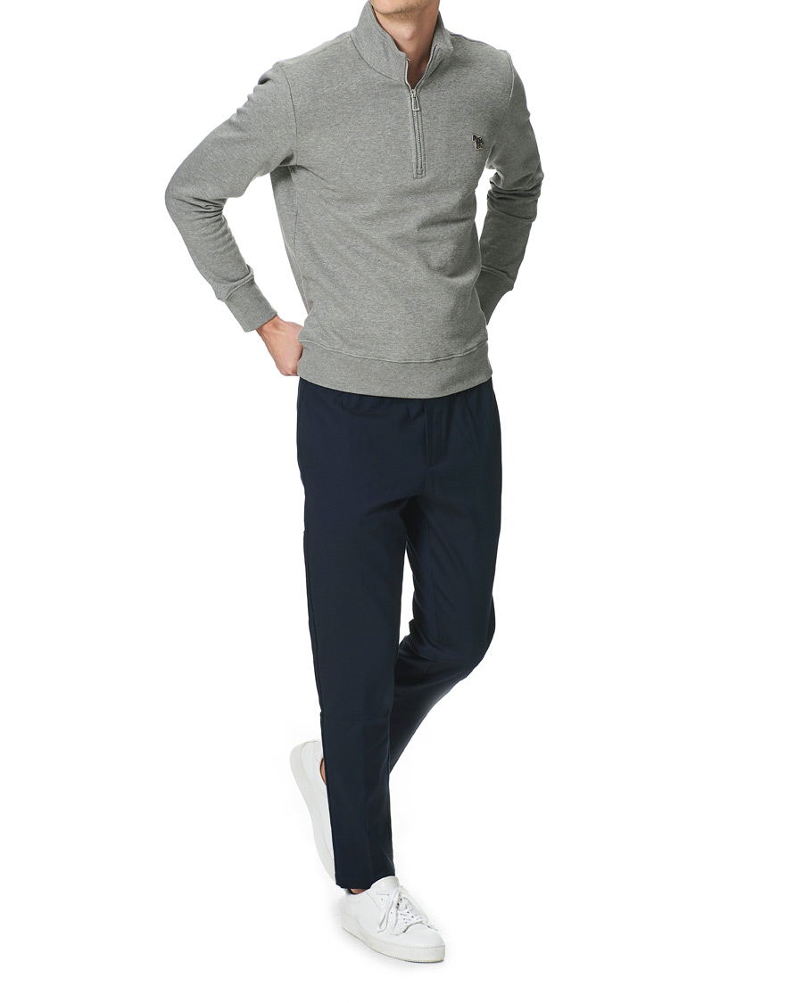 Herren | Pullover | PS Paul Smith | Regular Fit Zebra Half Zip Sweatshirt Grey Melange