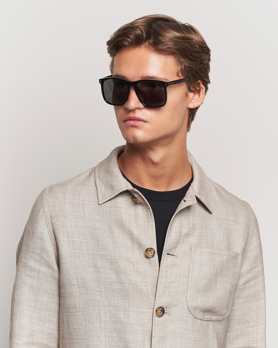 Herren | Gucci GG1041S Sunglasses Black Grey | Gucci | GG1041S Sunglasses Black Grey