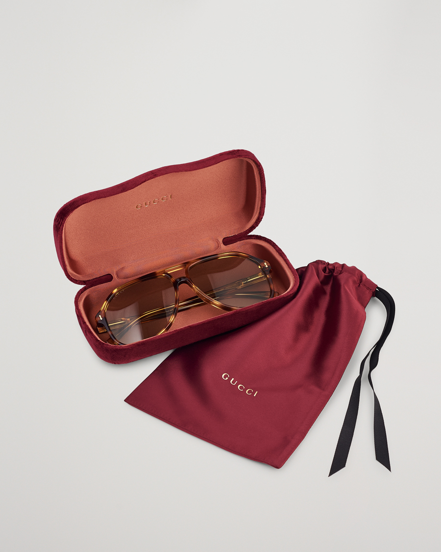 Herren | Gucci GG1042S Sunglasses Havana Green | Gucci | GG1042S Sunglasses Havana Green