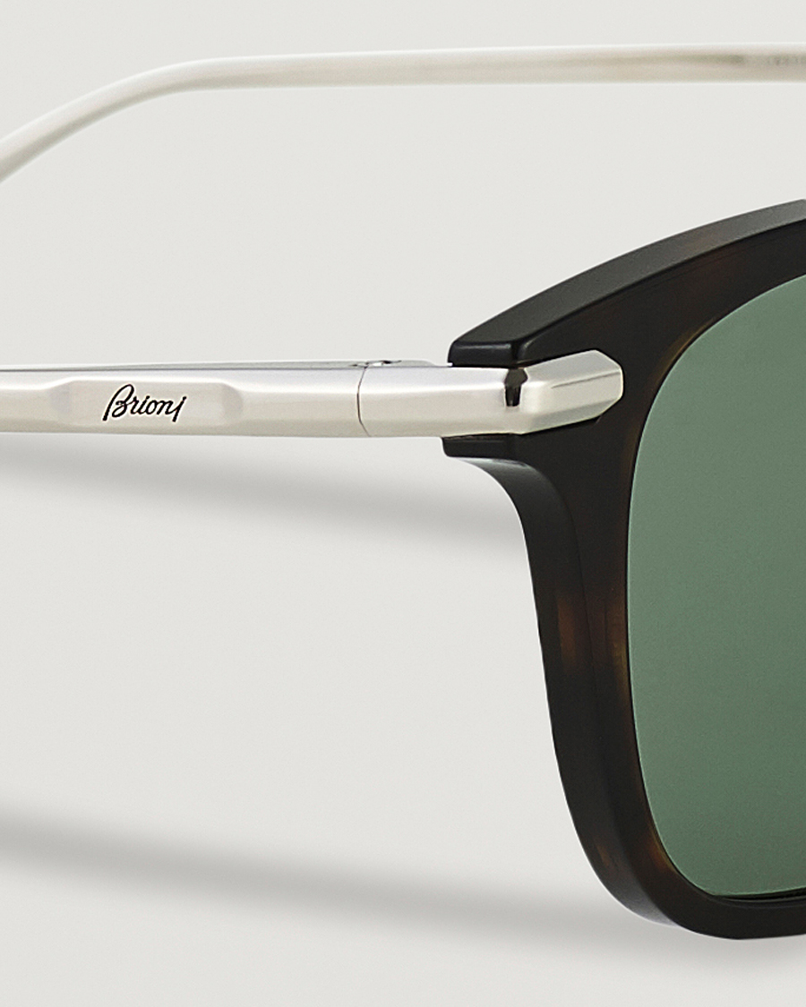 Herren | Brioni BR0092S Titanium Sunglasses Havana Green | Brioni | BR0092S Titanium Sunglasses Havana Green