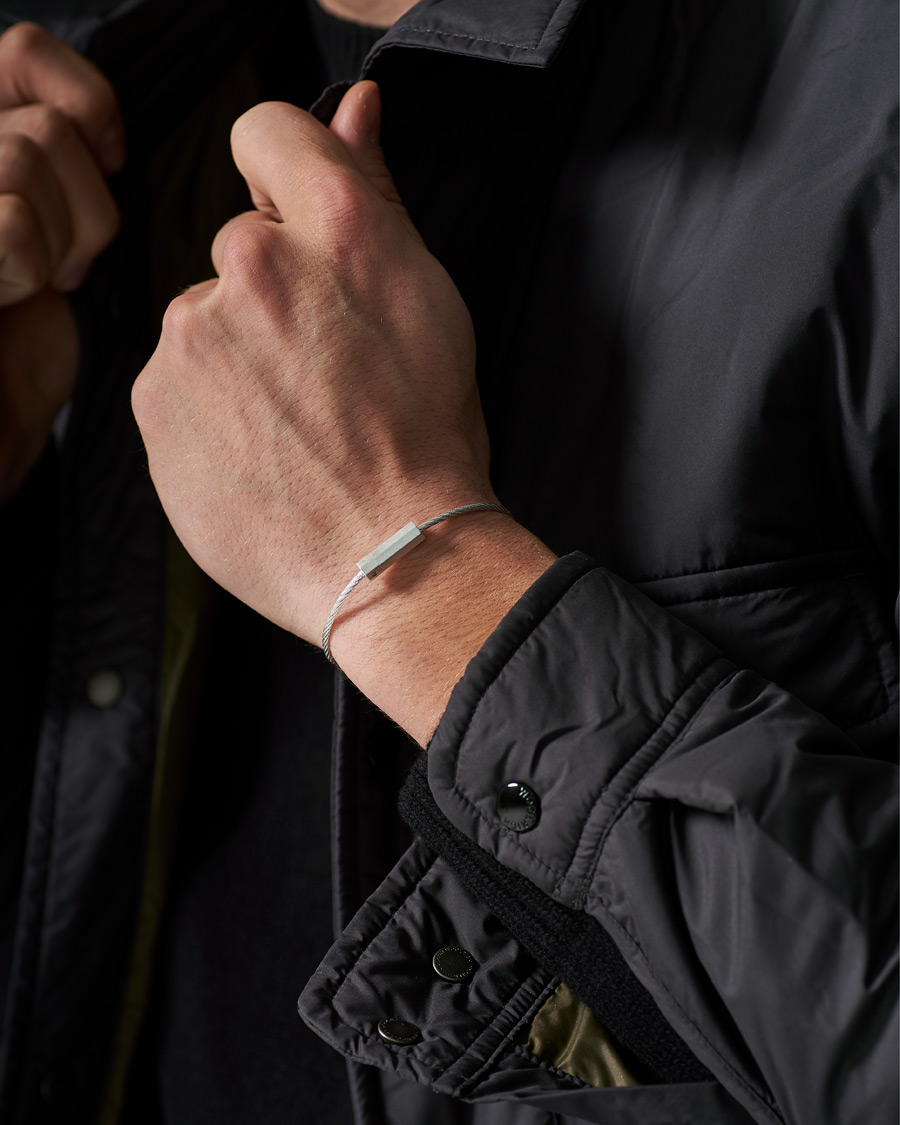 Herren | LE GRAMME Octagonal Cable Bracelet Brushed Sterling Silver 7g | LE GRAMME | Octagonal Cable Bracelet Brushed Sterling Silver 7g