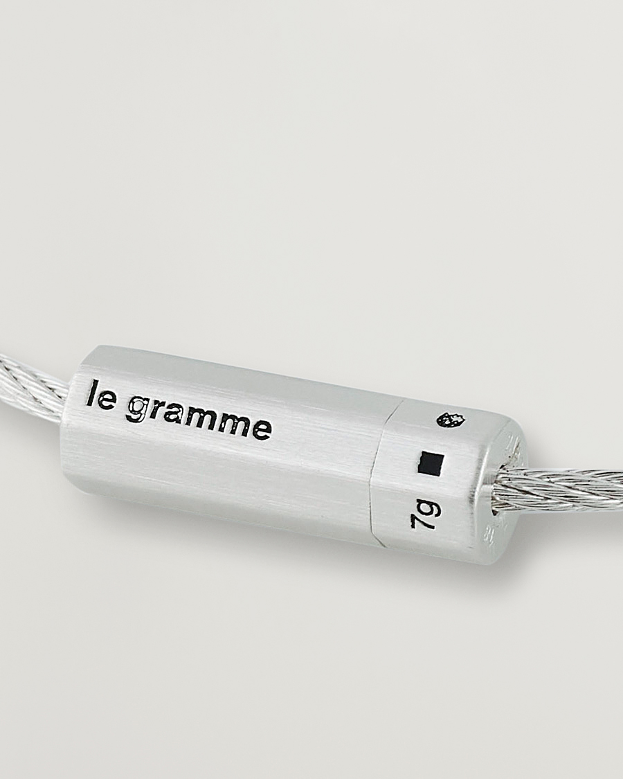 Herren | LE GRAMME Octagonal Cable Bracelet Brushed Sterling Silver 7g | LE GRAMME | Octagonal Cable Bracelet Brushed Sterling Silver 7g