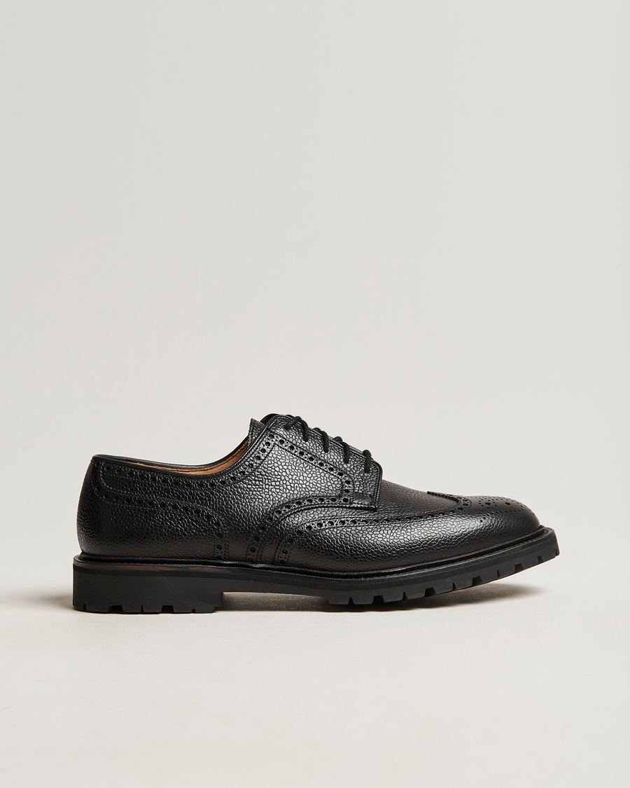 Herren | Derby | Crockett & Jones | Pembroke Derbys Scotch Grain Vibram Black Calf