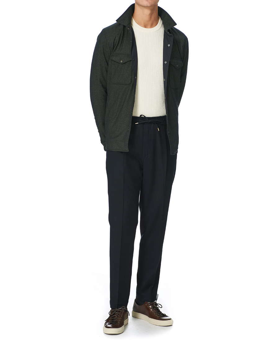 Herren | Hosen | Briglia 1949 | Wimbeldon Drawstring Flannel Trousers Navy