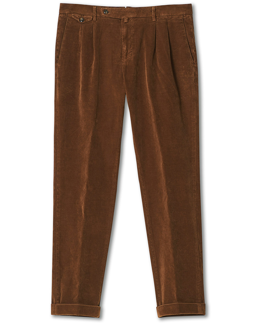 Herren | Hosen | Briglia 1949 | Easy Fit Velour Trousers Marrone
