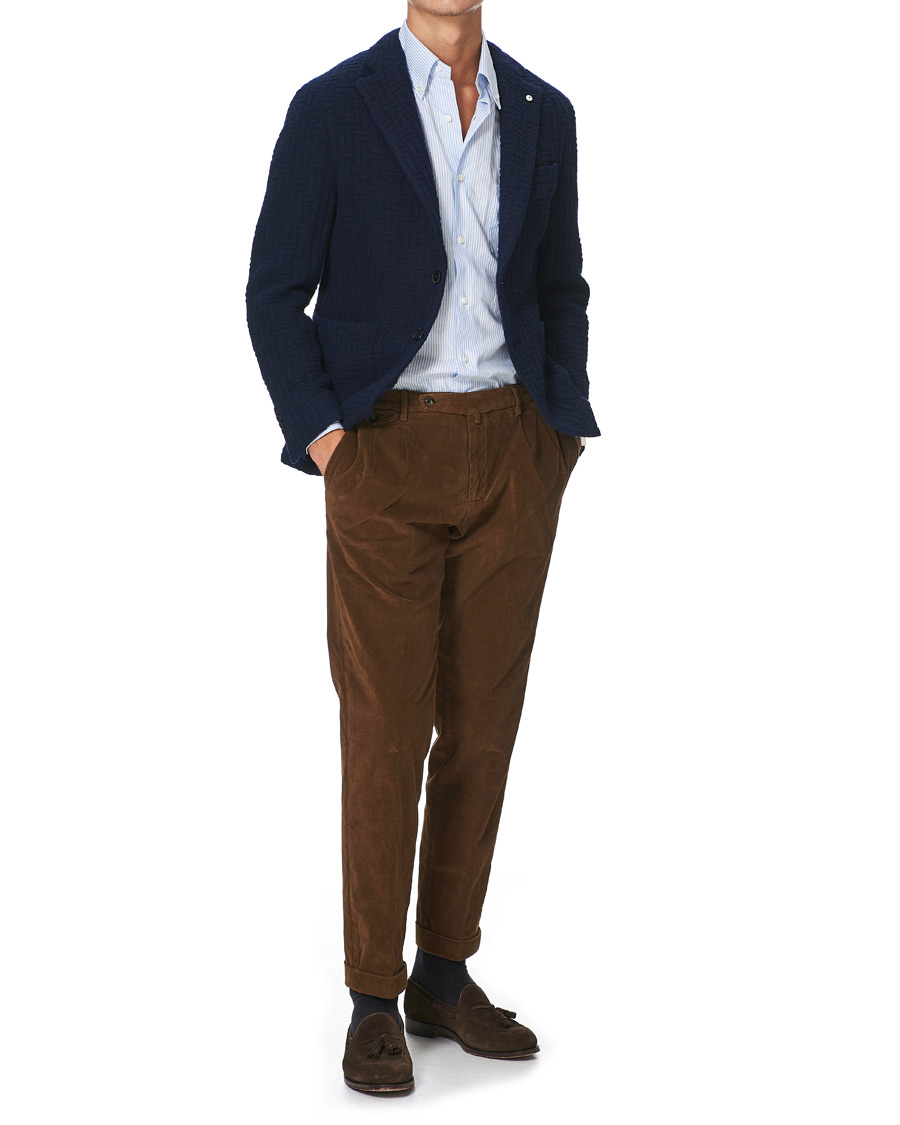 Herren | Hosen | Briglia 1949 | Easy Fit Velour Trousers Marrone