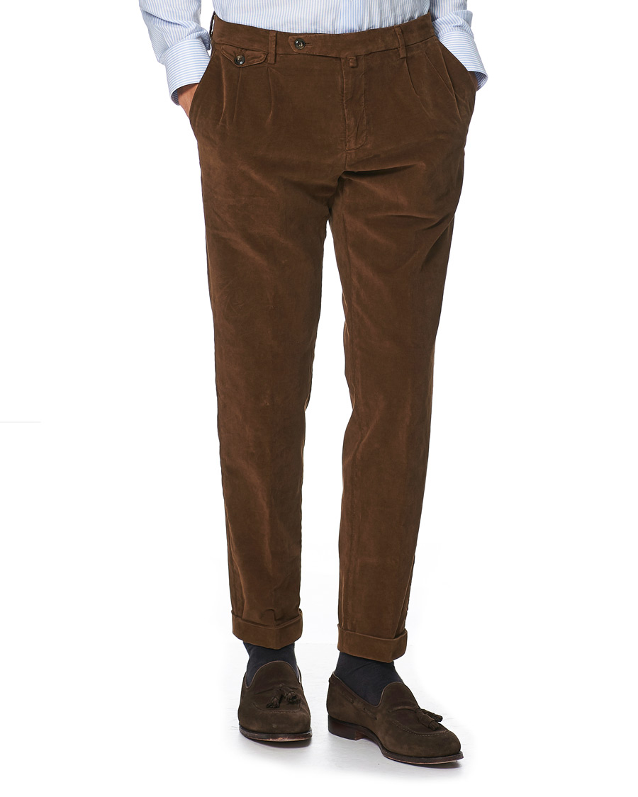 Herren | Hosen | Briglia 1949 | Easy Fit Velour Trousers Marrone