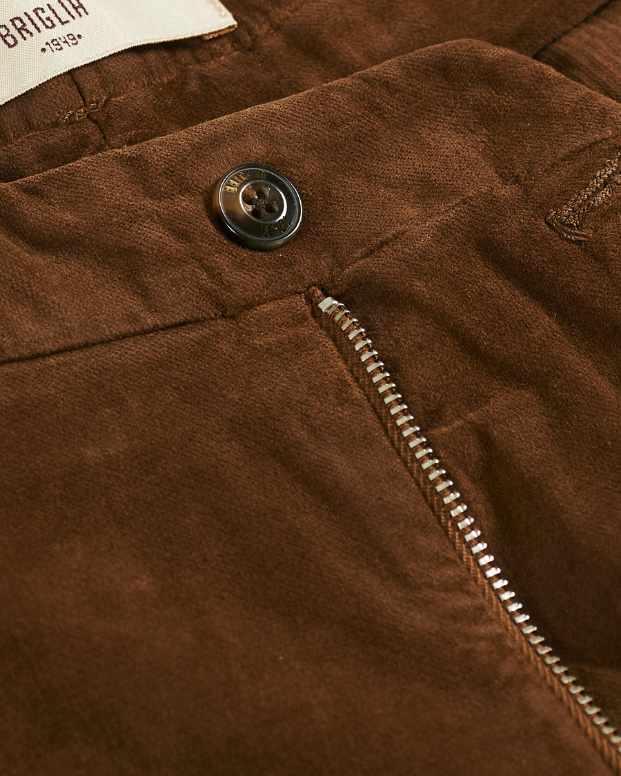 Herren | Hosen | Briglia 1949 | Easy Fit Velour Trousers Marrone