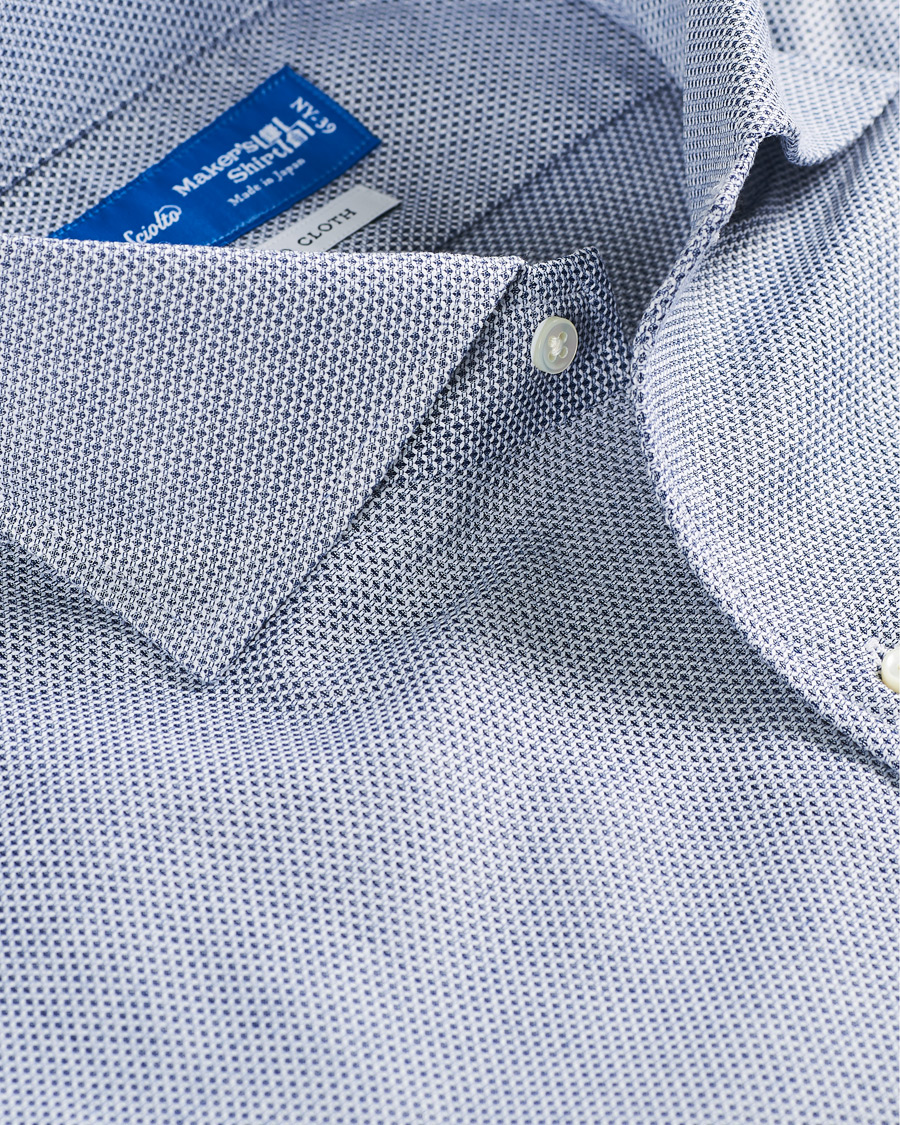 Herren | Hemden | Kamakura Shirts | Slim Fit One Piece Collar Shirt Blue