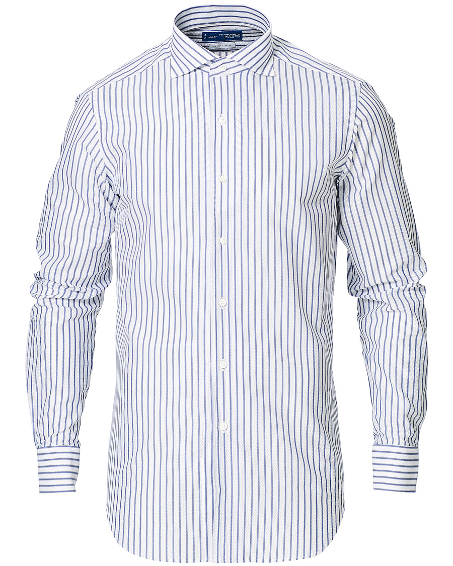 Herren | Hemden | Kamakura Shirts | Slim Fit One Piece Collar Shirt Light Blue