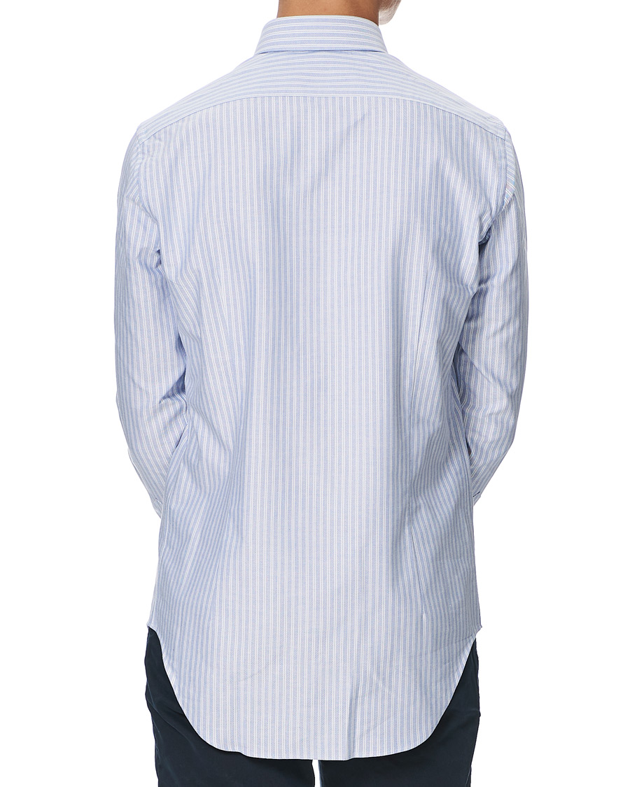 Herren | Hemden | Kamakura Shirts | Slim Fit Striped Oxford Shirt Blue/White
