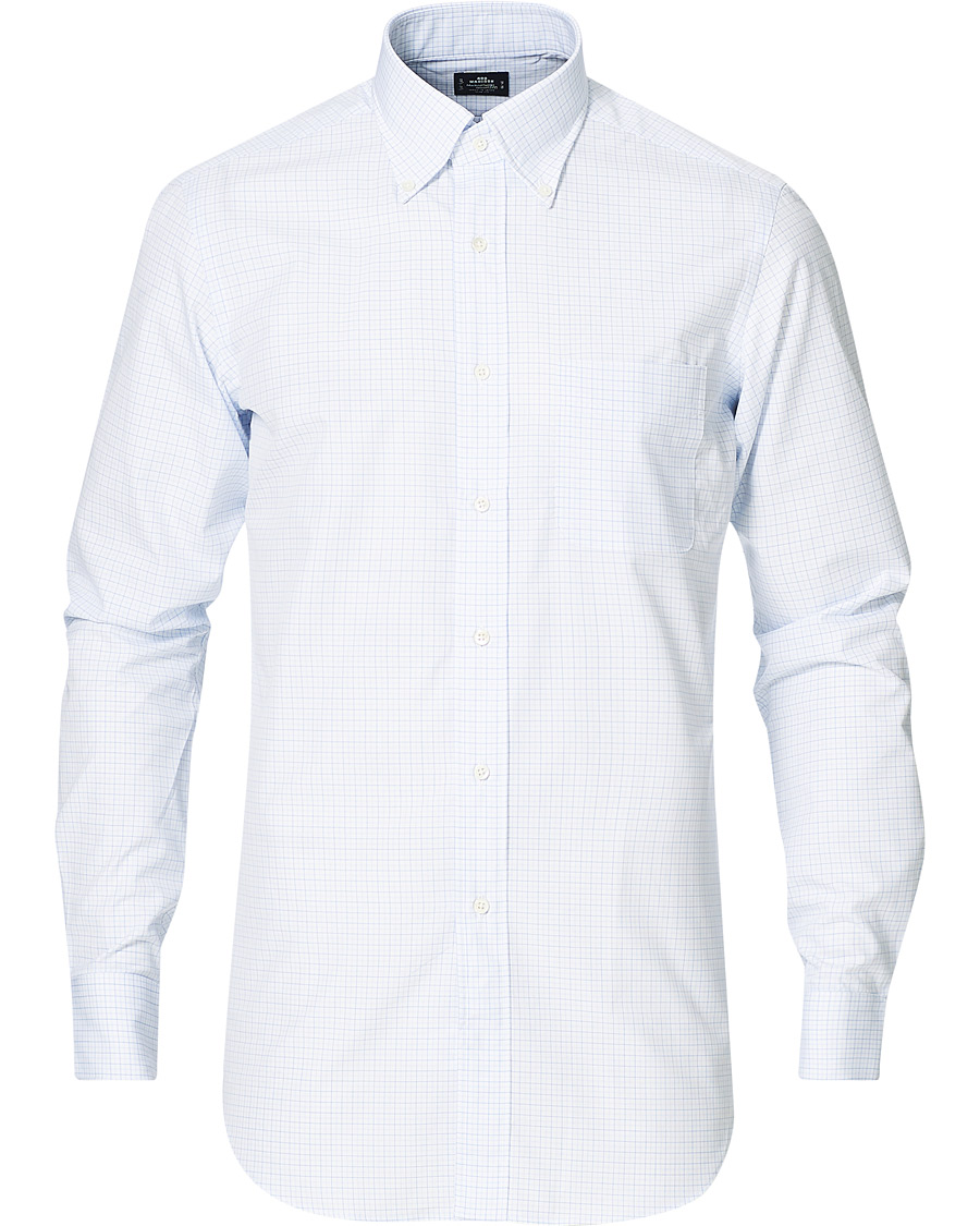 Herren | Freizeithemden | Kamakura Shirts | Slim Fit Broadcloth Button Down Shirt Light Blue