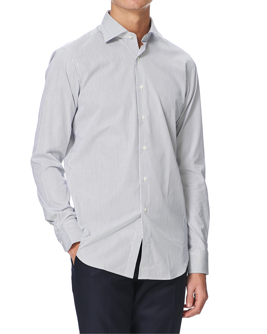 Herren | Hemden | Kamakura Shirts | Slim Fit Broadcloth Shirt Blue Stripe