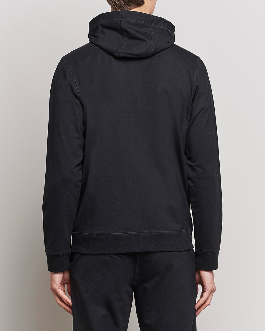 Herren | Pullover | Sunspel | Active Full Zip Hood Black