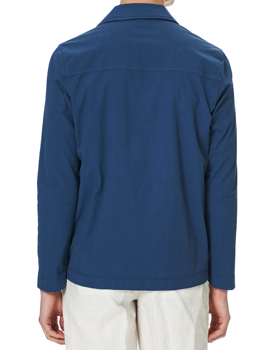 Herren | Hemden | Altea | Seersucker Overshirt Navy
