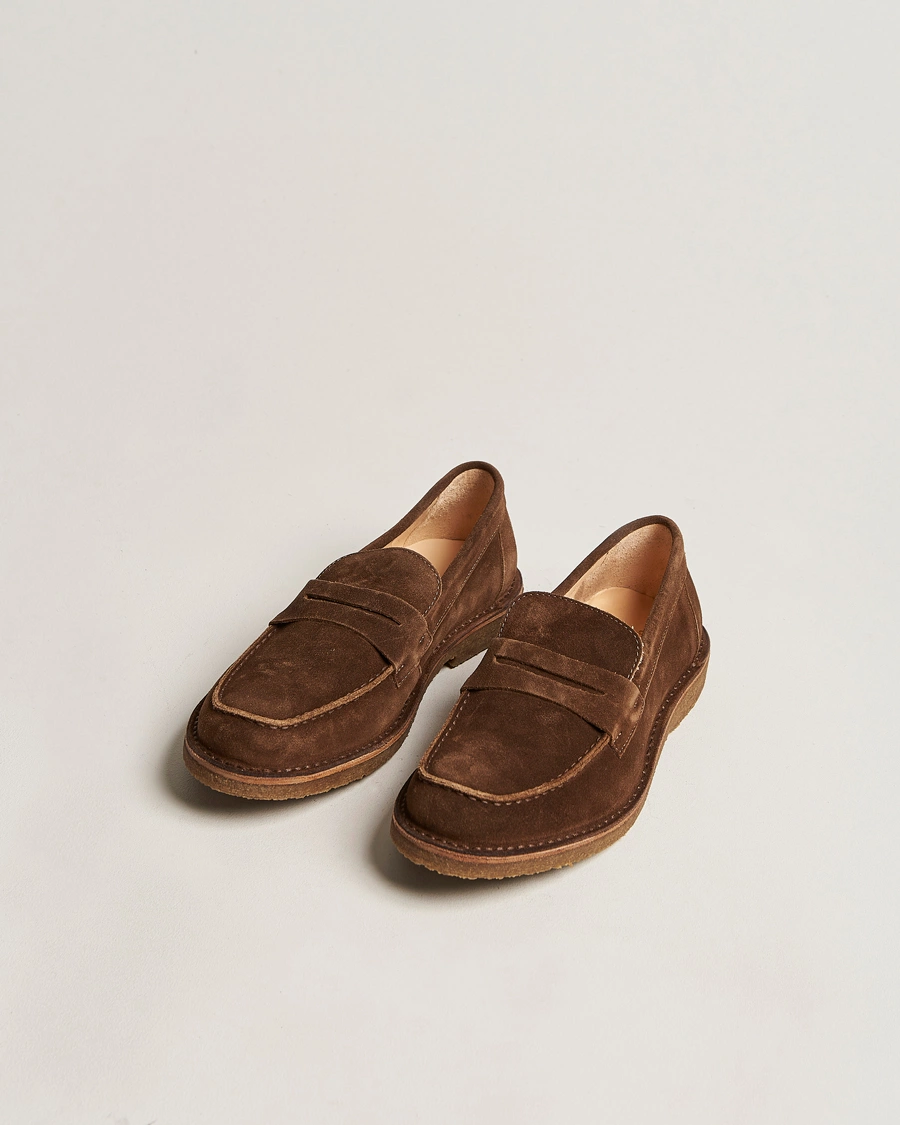 Herren | Italian Department | Astorflex | Mokaflex Loafers Dark Khaki Suede