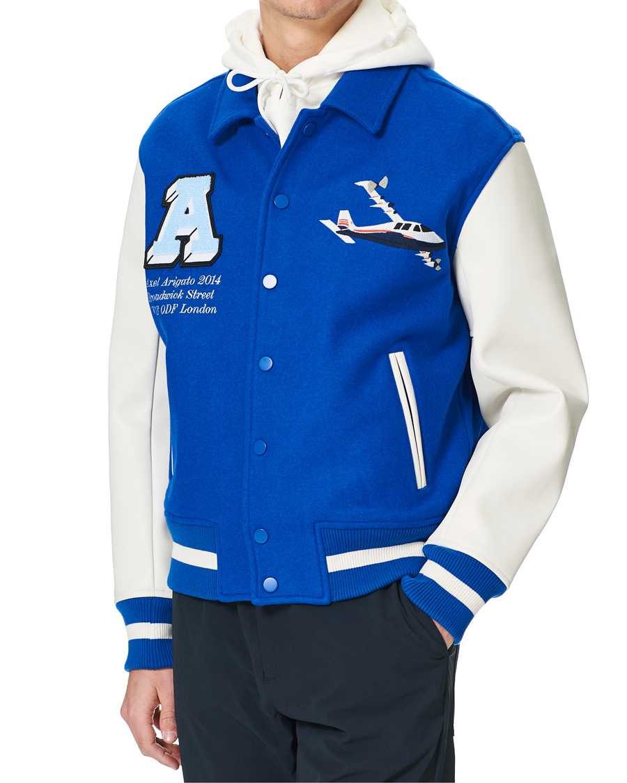 Herren | Jacken | Axel Arigato | Mayday Varsity Bomber Jacket Klein Blue