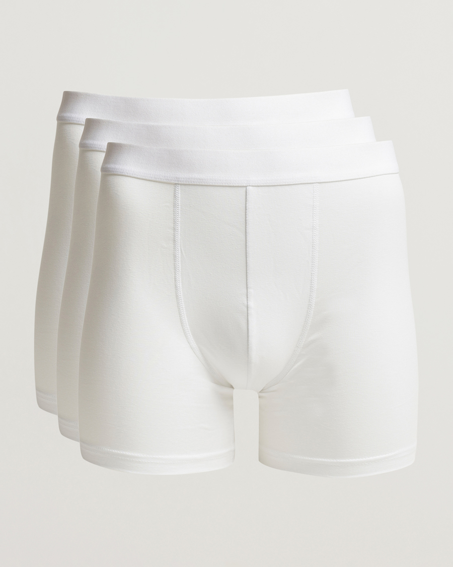 Herren | Unterwäsche | Bread & Boxers | 3-Pack Long Boxer Brief White