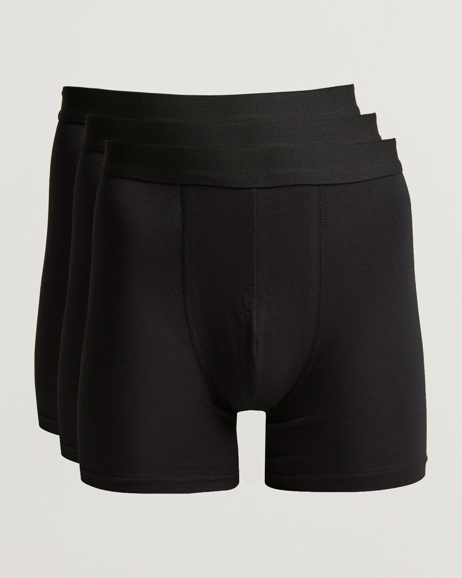 Herren | Unterwäsche | Bread & Boxers | 3-Pack Long Boxer Brief Black