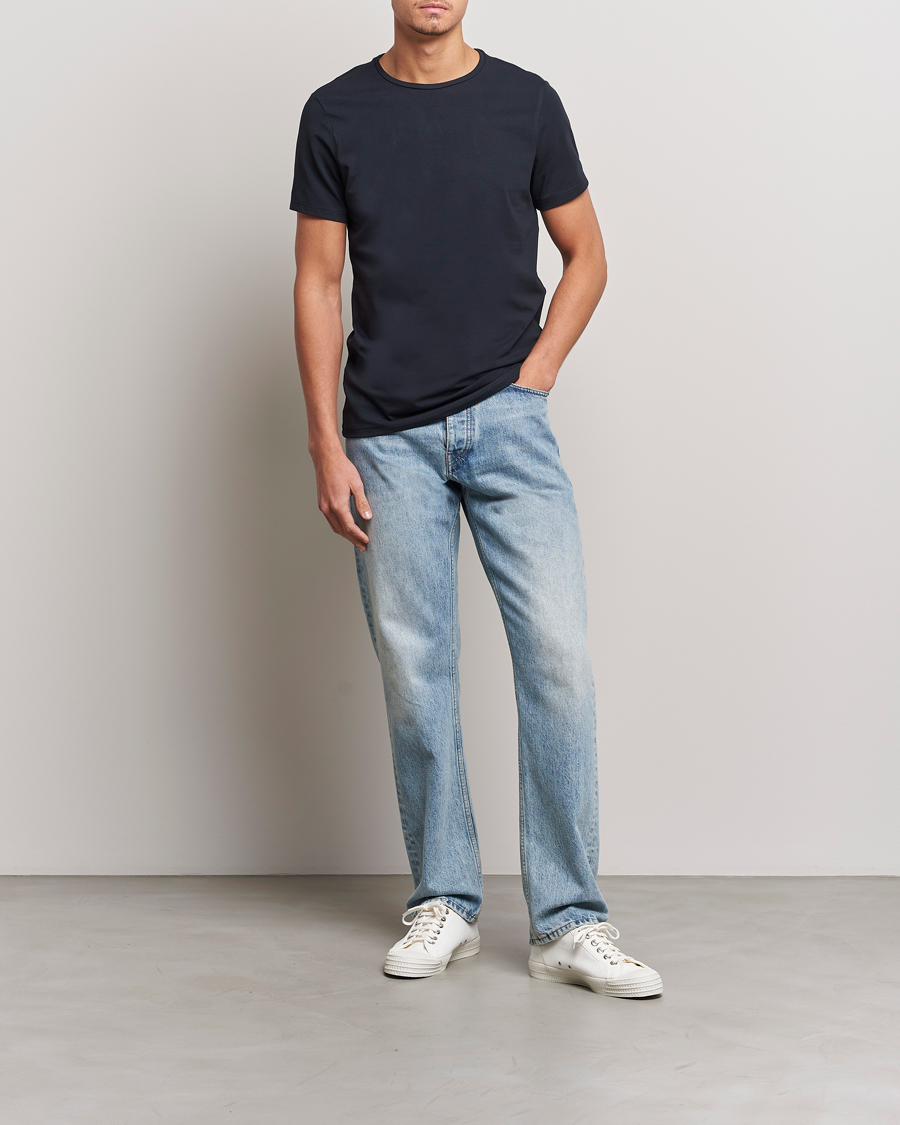 Herren | T-Shirts | Bread & Boxers | 2-Pack Crew Neck Tee Dark Navy