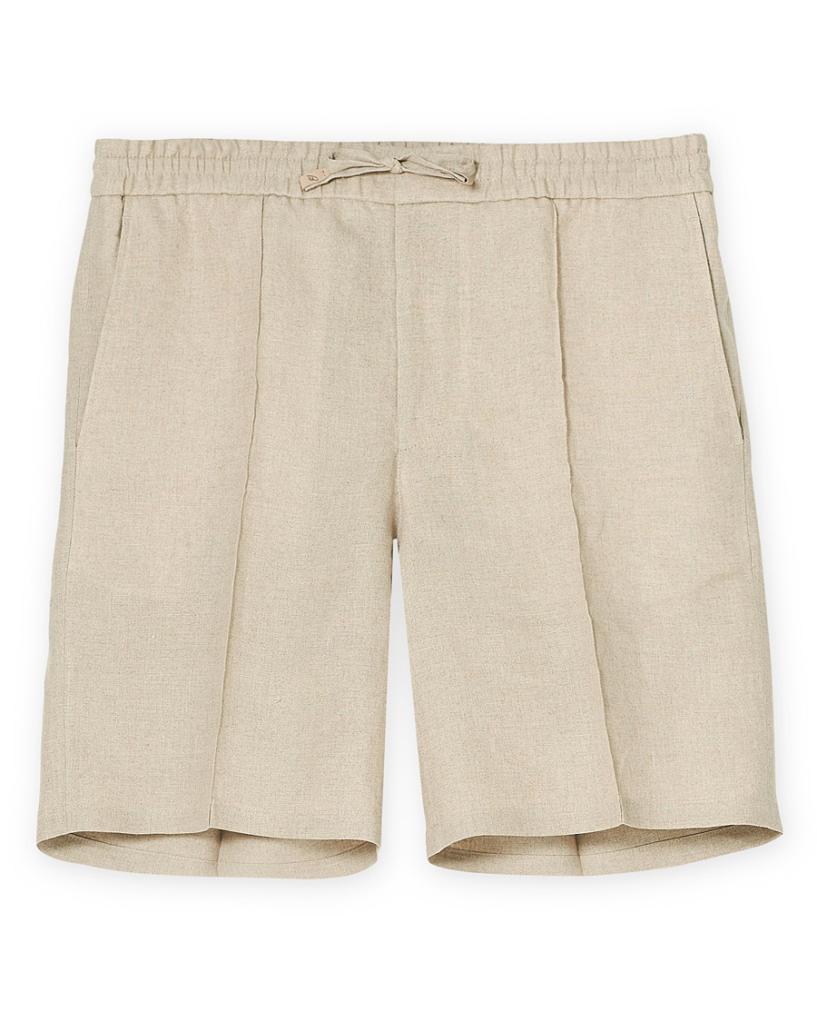 Herren | Shorts | Brioni | Drawstring Linen Shorts Beige