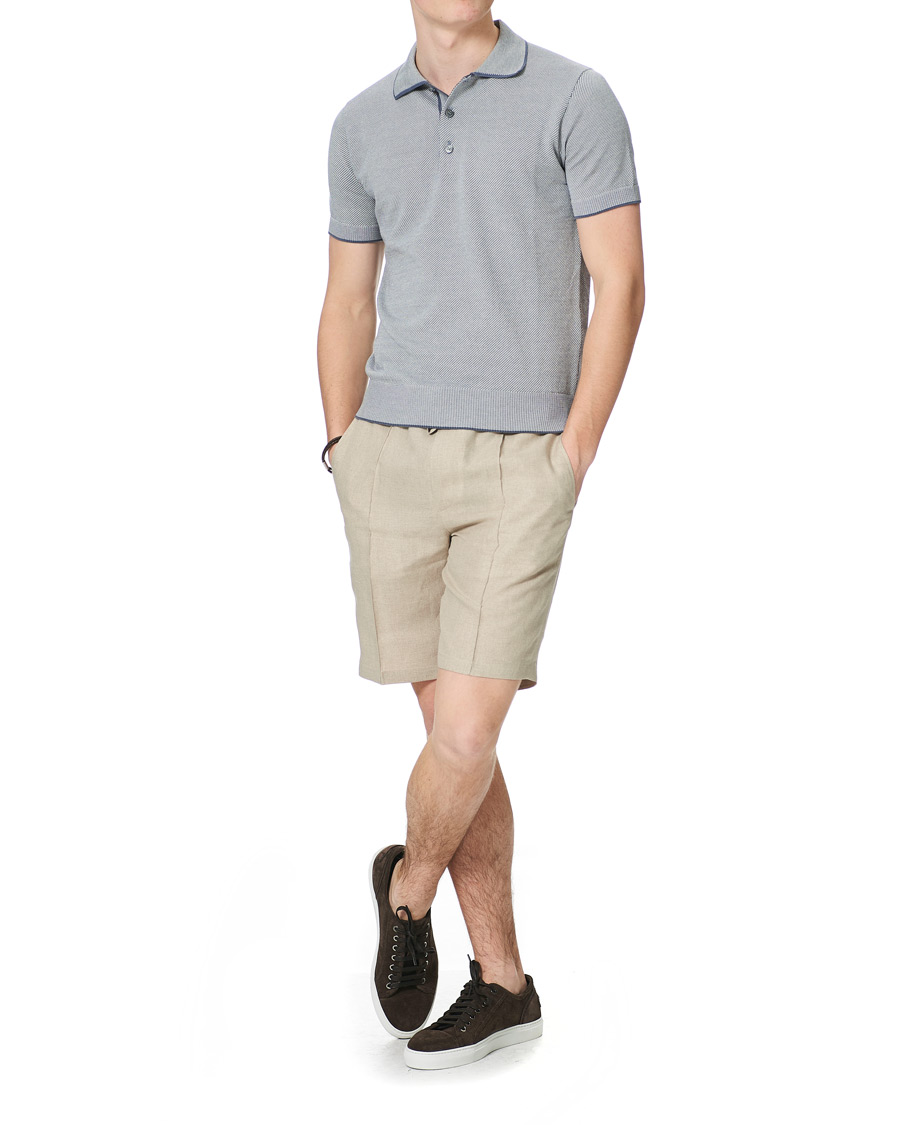Herren | Shorts | Brioni | Drawstring Linen Shorts Beige
