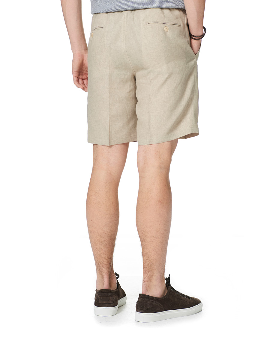 Herren | Shorts | Brioni | Drawstring Linen Shorts Beige