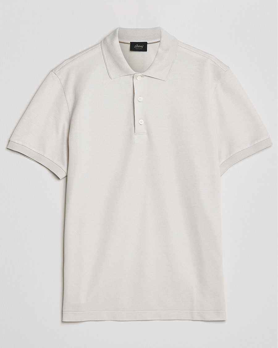 Herren | Poloshirts | Brioni | Short Sleeve Piquet Polo Light Beige