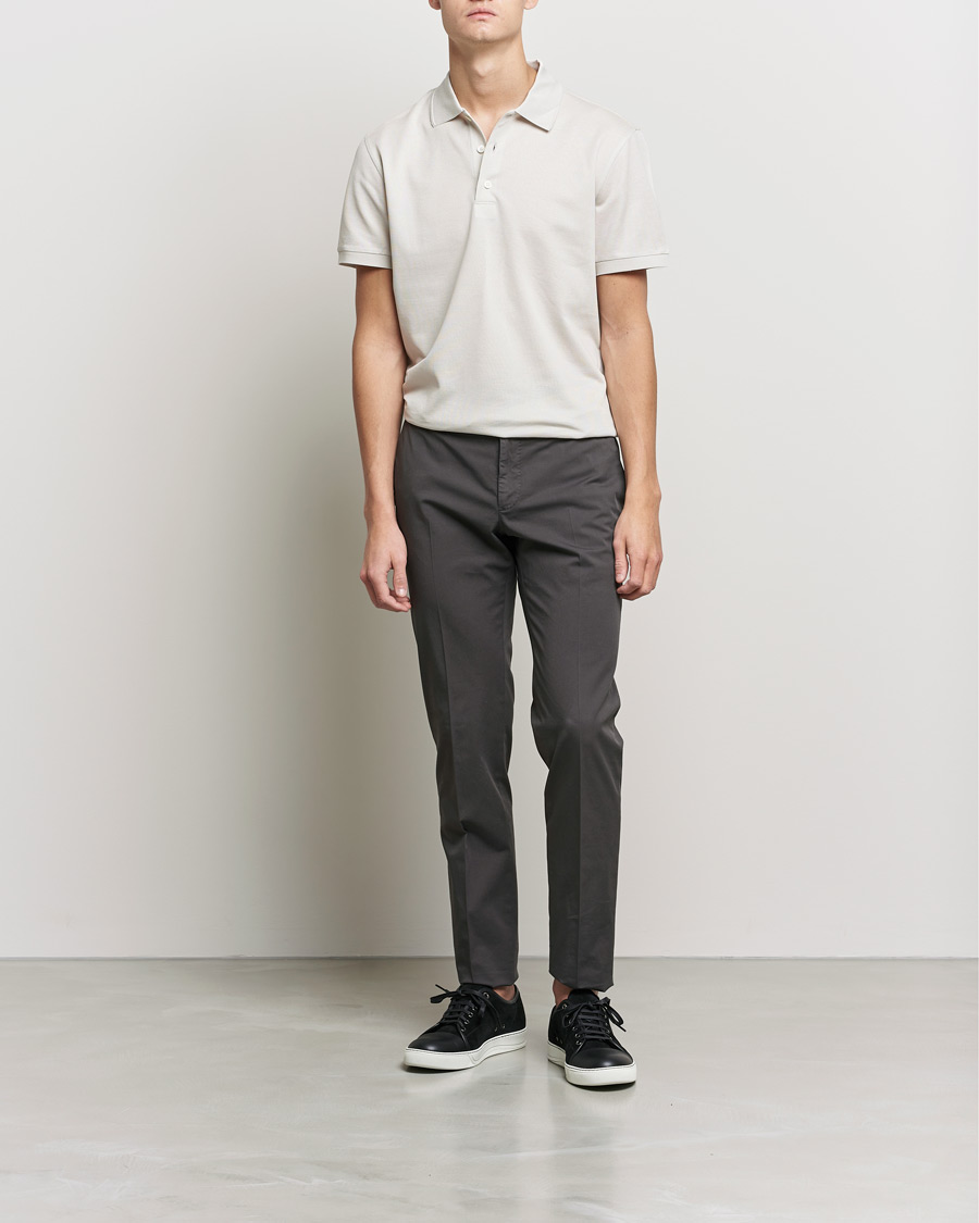 Herren | Poloshirts | Brioni | Short Sleeve Piquet Polo Light Beige