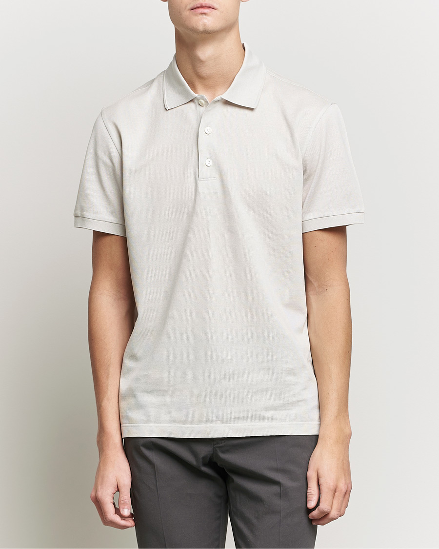 Herren | Poloshirts | Brioni | Short Sleeve Piquet Polo Light Beige
