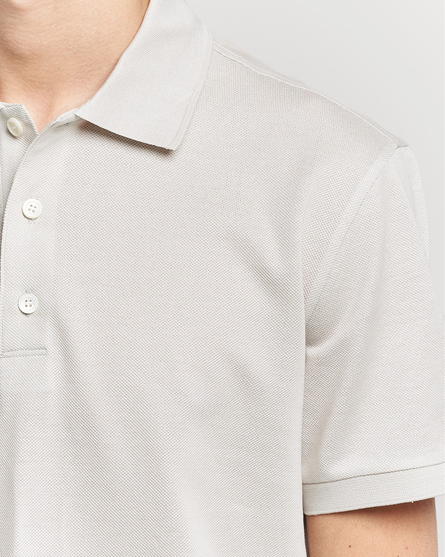 Herren | Poloshirts | Brioni | Short Sleeve Piquet Polo Light Beige