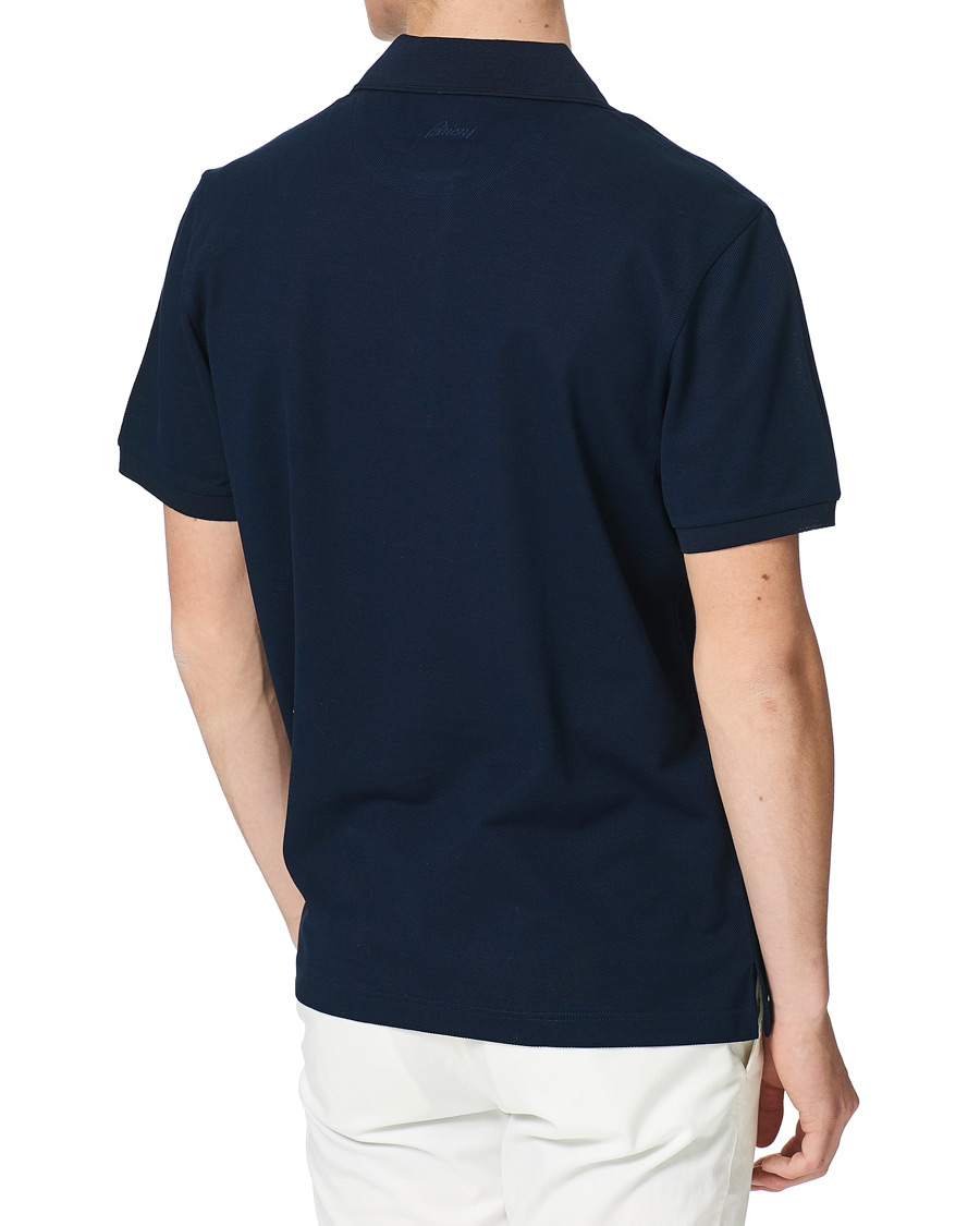Herren | Poloshirts | Brioni | Short Sleeve Piquet Polo Navy