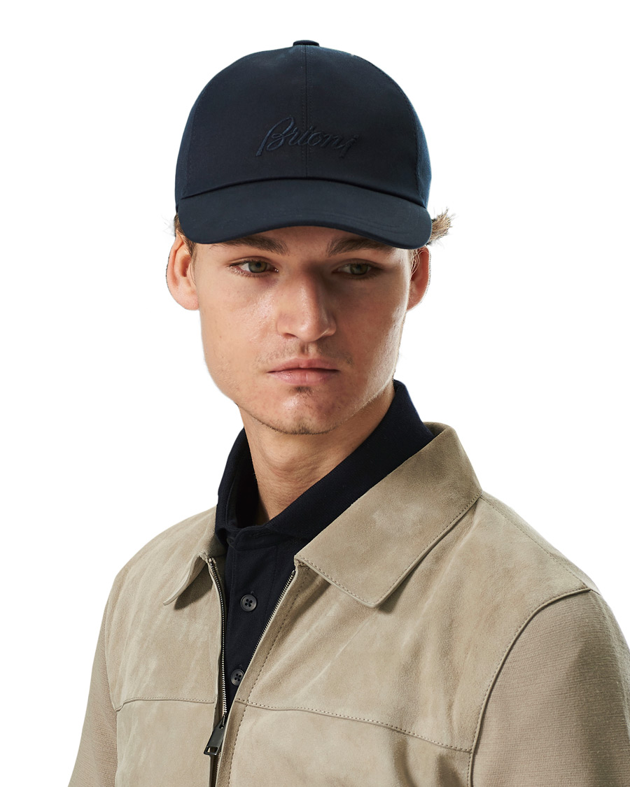 Herren | Brioni Embroidered Baseball Cap Navy | Brioni | Embroidered Baseball Cap Navy