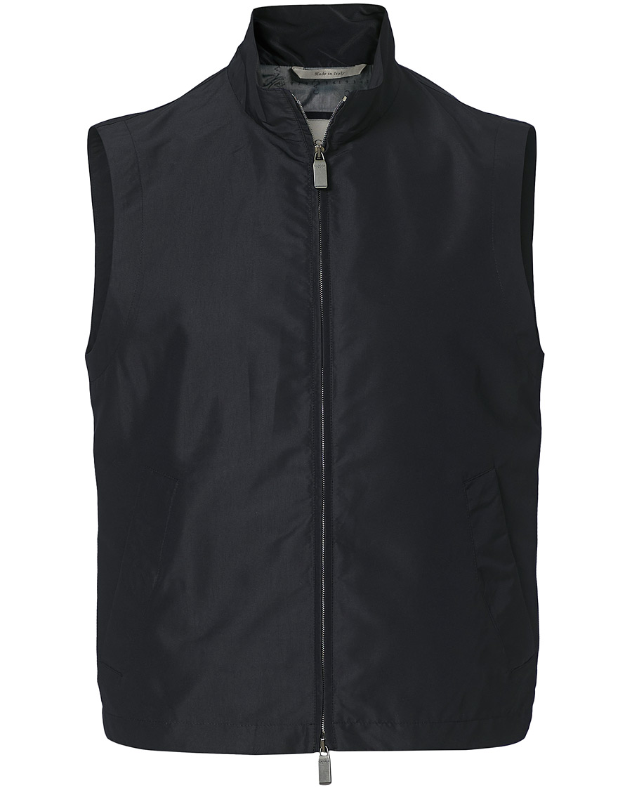 Herren | Jacken | Canali | Microfiber Nylon Gilet Navy