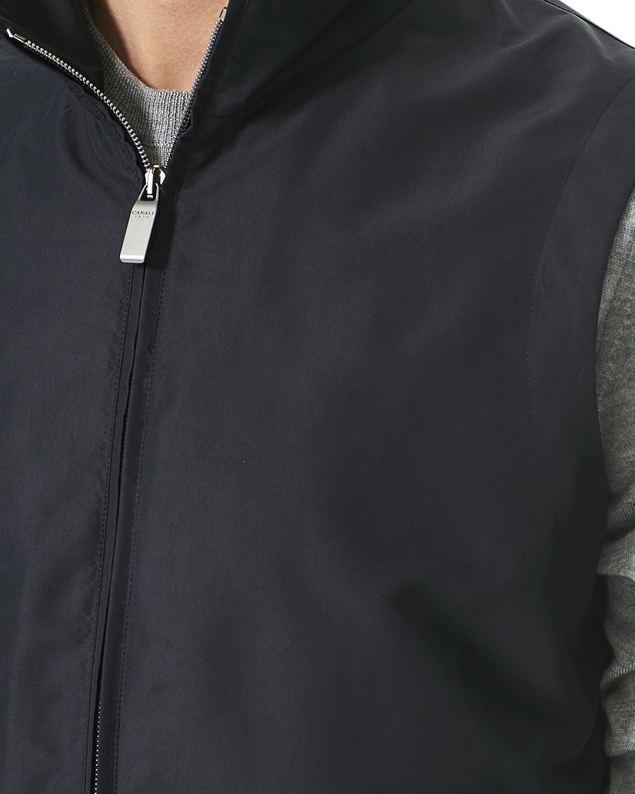 Herren | Jacken | Canali | Microfiber Nylon Gilet Navy
