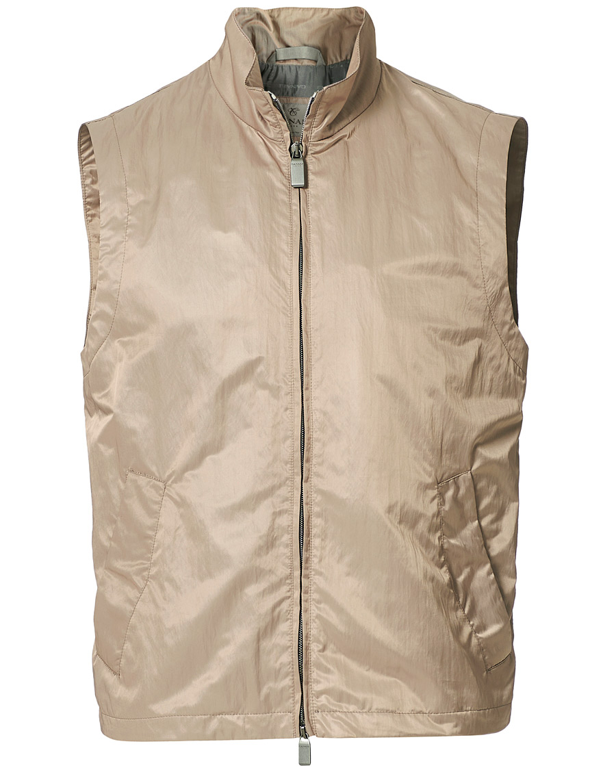 Herren | Jacken | Canali | Microfiber Nylon Gilet Beige