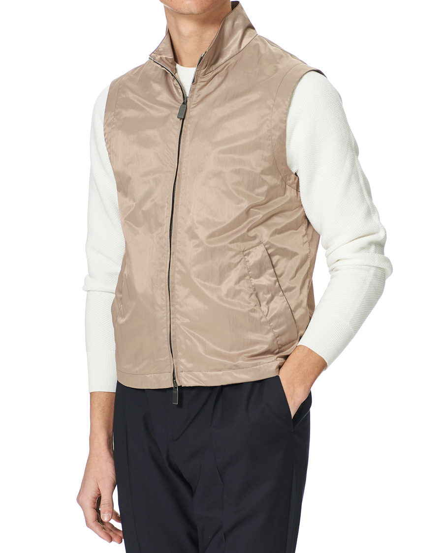 Herren | Jacken | Canali | Microfiber Nylon Gilet Beige
