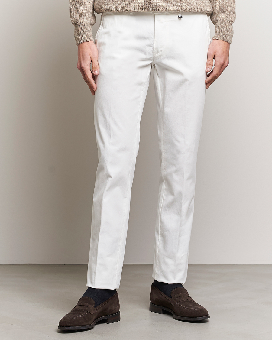 Herren |  | Canali | Cotton Stretch Chinos Optical White