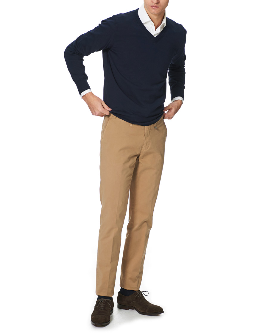 Herren | Hosen | Canali | Cotton Stretch Chinos Khaki
