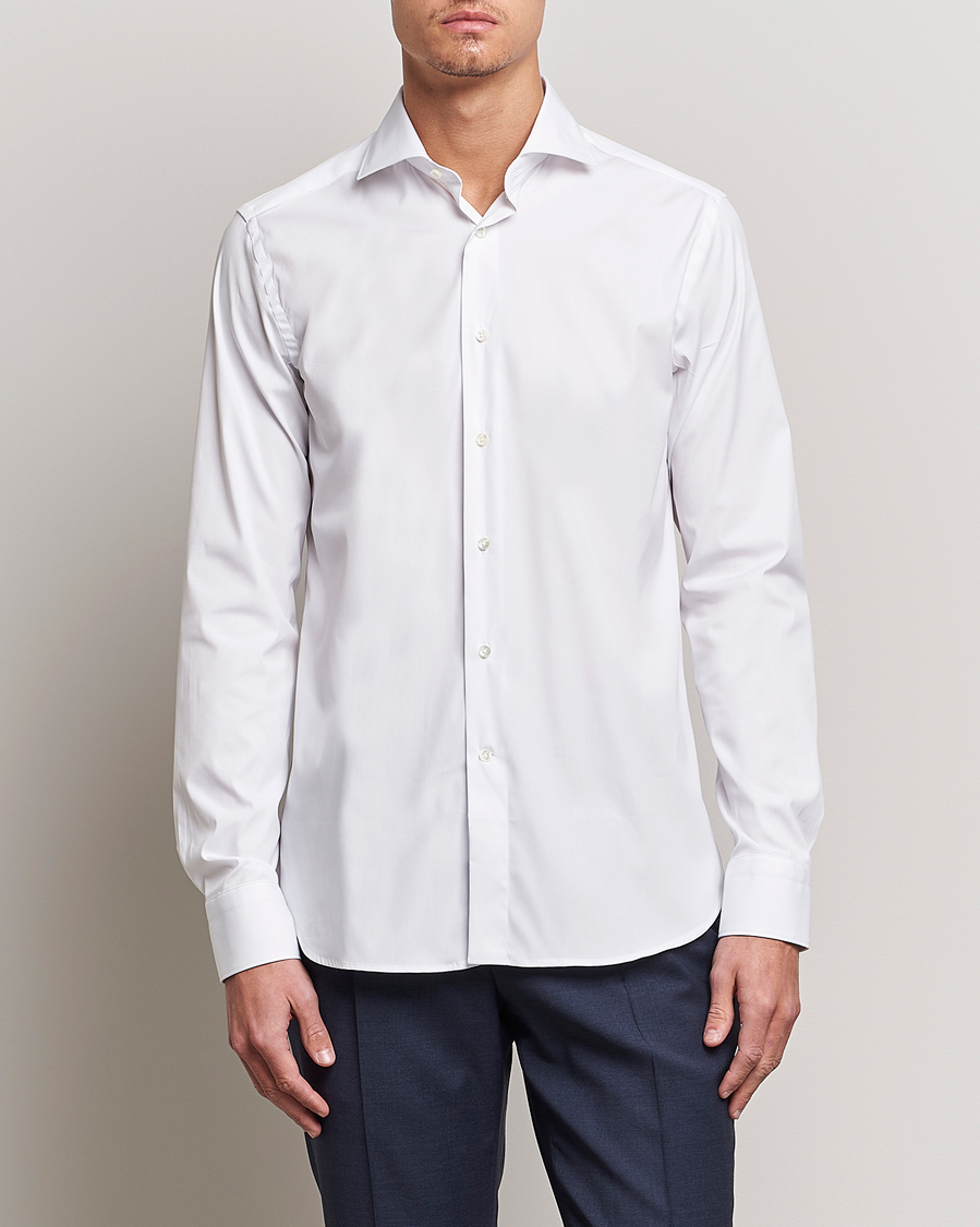 Herren |  | Canali | Slim Fit Cotton/Stretch Shirt White