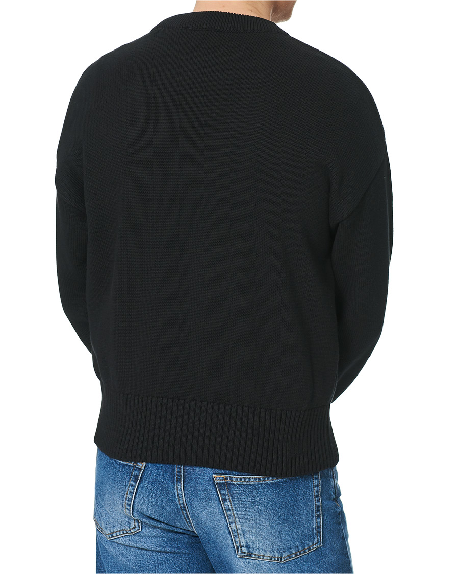 Herren | Pullover | AMI | Big Heart Knitted Crew Neck Black