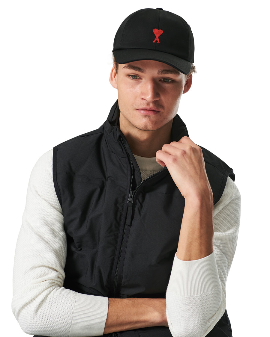 Herren | AMI Heart Logo Baseball Cap Black | AMI | Heart Logo Baseball Cap Black