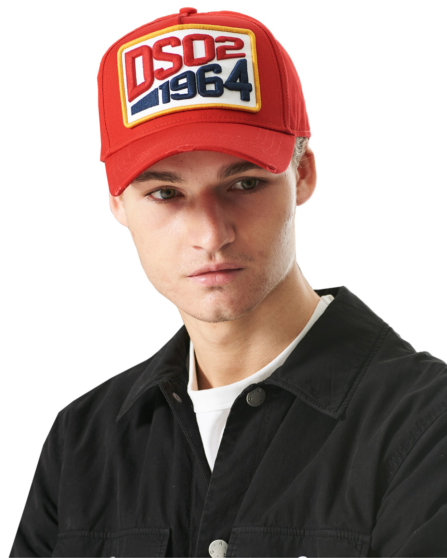 Herren | Dsquared2 Dsq2 Baseball Cap Red | Dsquared2 | Dsq2 Baseball Cap Red