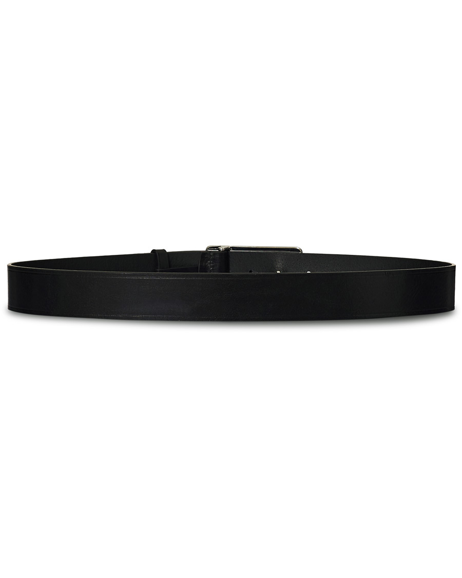 Herren | Dsquared2 Logo Plate Leather Belt Black | Dsquared2 | Logo Plate Leather Belt Black