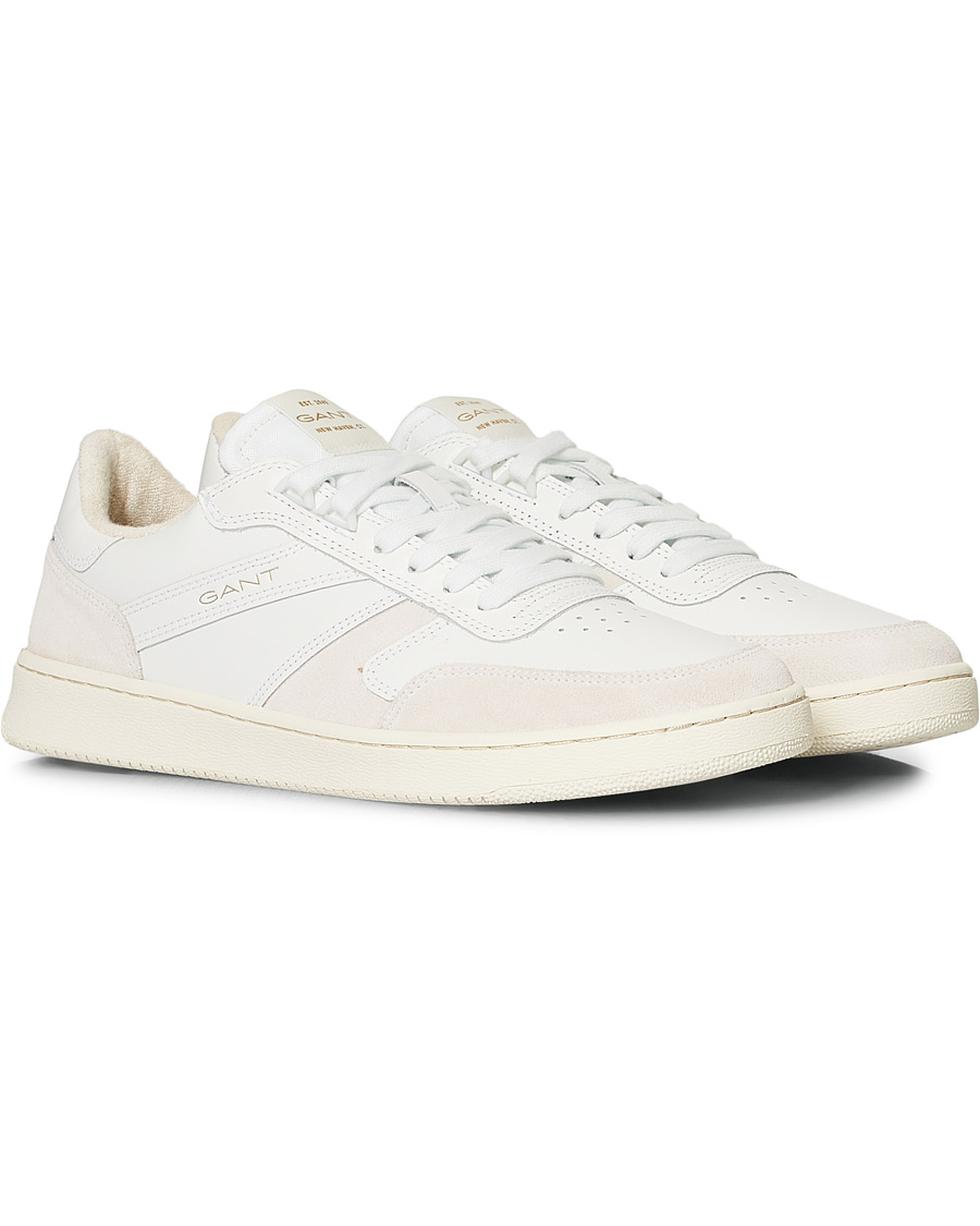 Herren | GANT Goodpal Sneaker White/Sand Suede | GANT | Goodpal Sneaker White/Sand Suede