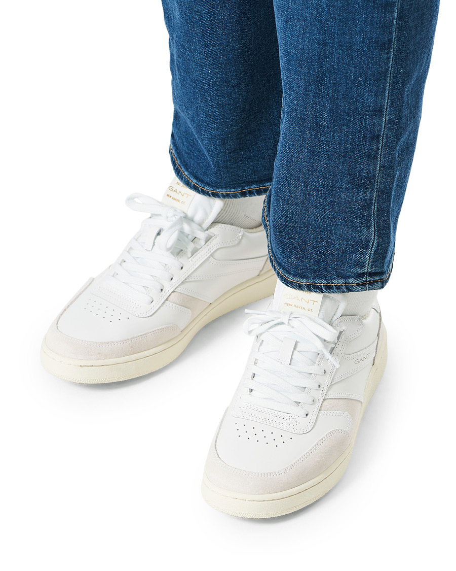 Herren | GANT Goodpal Sneaker White/Sand Suede | GANT | Goodpal Sneaker White/Sand Suede