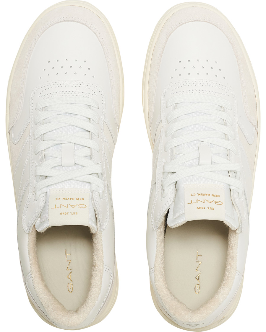 Herren | GANT Goodpal Sneaker White/Sand Suede | GANT | Goodpal Sneaker White/Sand Suede
