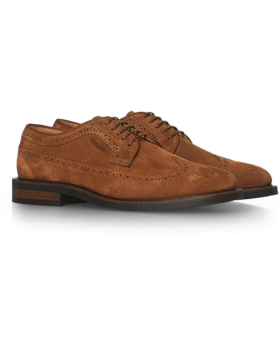 Herren | GANT St Akron Brouge Derby Cognac Suede | GANT | St Akron Brouge Derby Cognac Suede