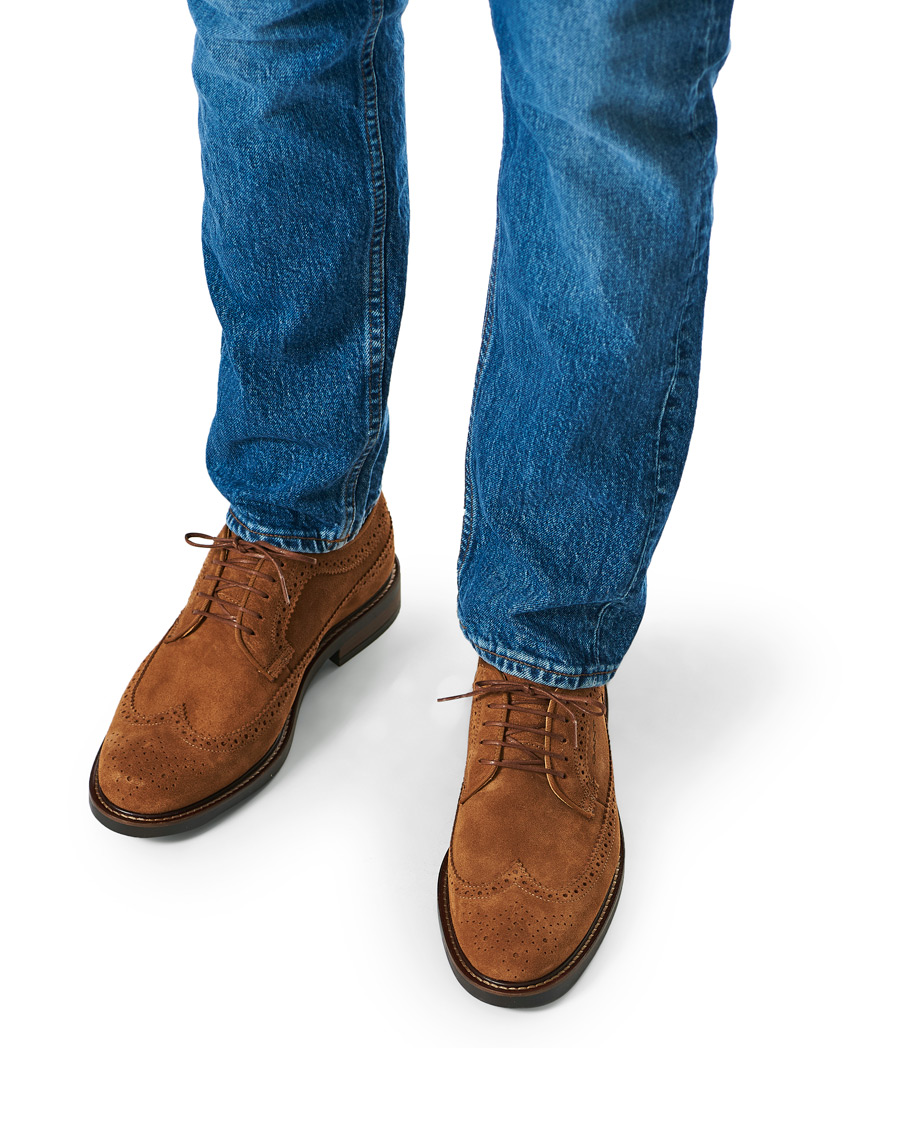 Herren | GANT St Akron Brouge Derby Cognac Suede | GANT | St Akron Brouge Derby Cognac Suede