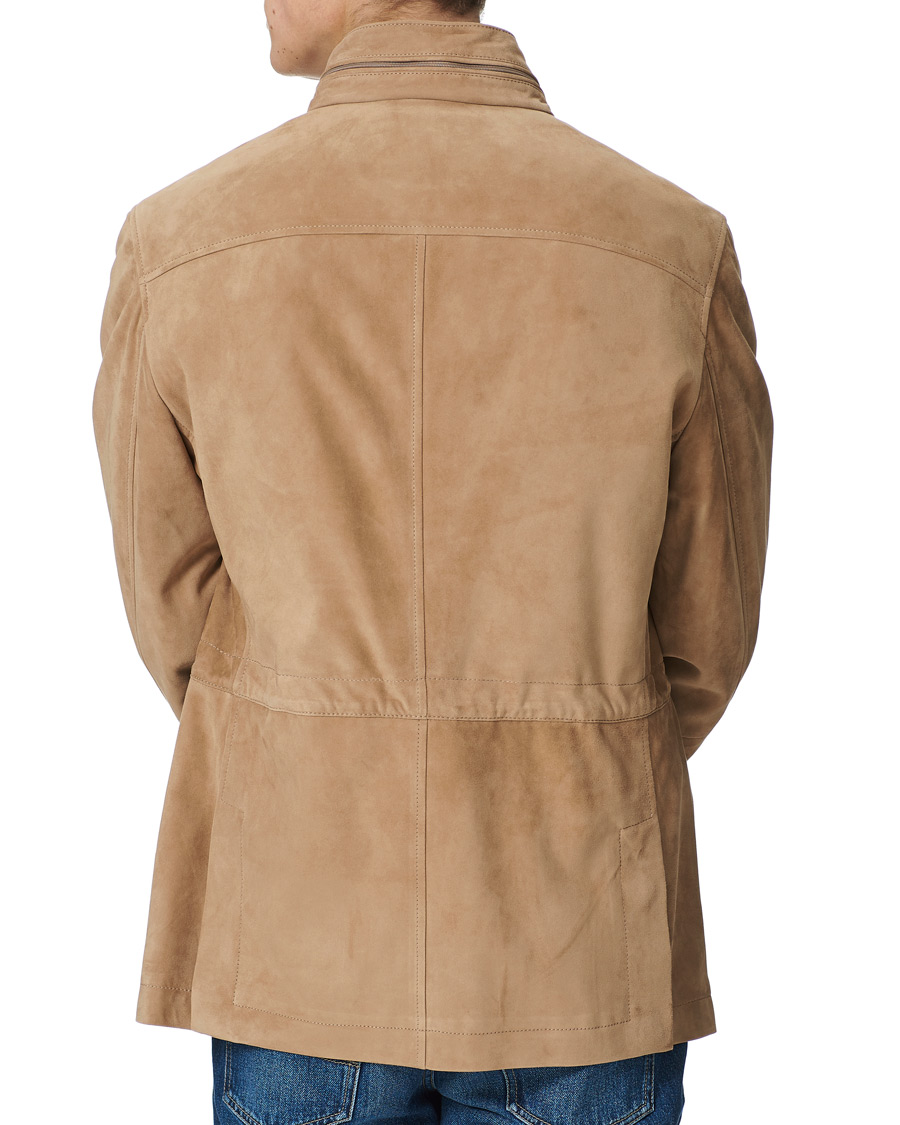 Herren | Jacken | Brunello Cucinelli | Suede Field Jacket Beige